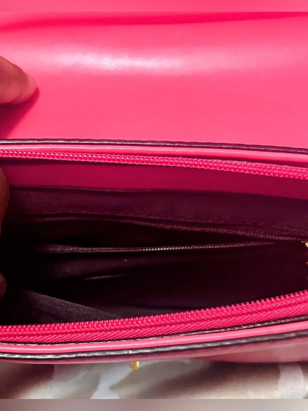 Hot Pink MJ Women’s Crossbody Bag with Gold Hardware